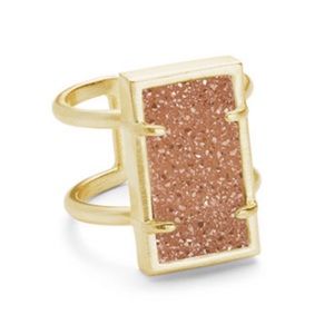 KENDRA SCOTT • Gold Lennox Sand Drusy Ring